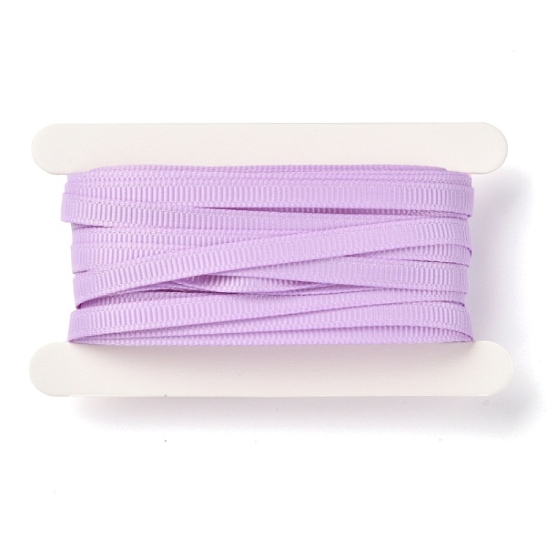 PandaHall Polyester Grosgrain Ribbon, for DIY Handmade Craft, Gift Decoration, Lilac, 1/4 inch(5mm), about 10.93 yards (10m)/card Polyester...
