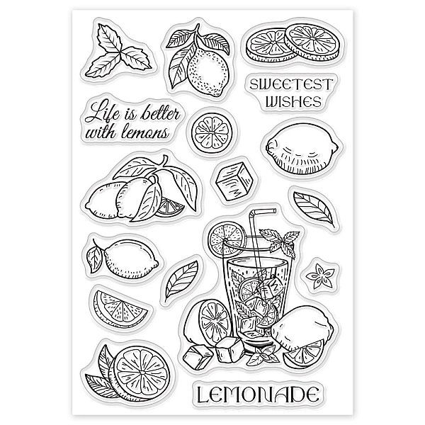

PandaHall PVC Plastic Stamps, for DIY Scrapbooking, Photo Album Decorative, Cards Making, Stamp Sheets, Fruit Pattern, 16x11x0.3cm Plastic...