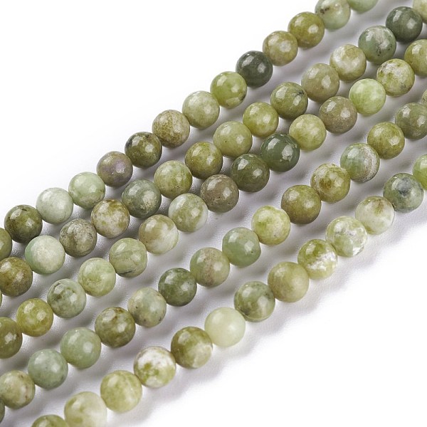 

PandaHall Natural Idocrase Beads Strands, Vesuvianite Beads, Round, 6mm, Hole: 1mm, about 69pcs/strand, 16 inch Peridot Round Green