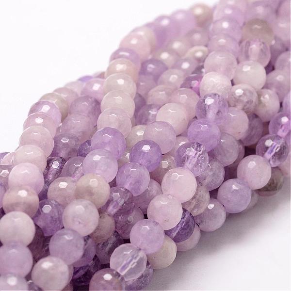 

PandaHall Faceted Round Natural Amethyst Beads Strands, 6mm, Hole: 1mm, about 62pcs/strand, 15.75 inch Amethyst Round