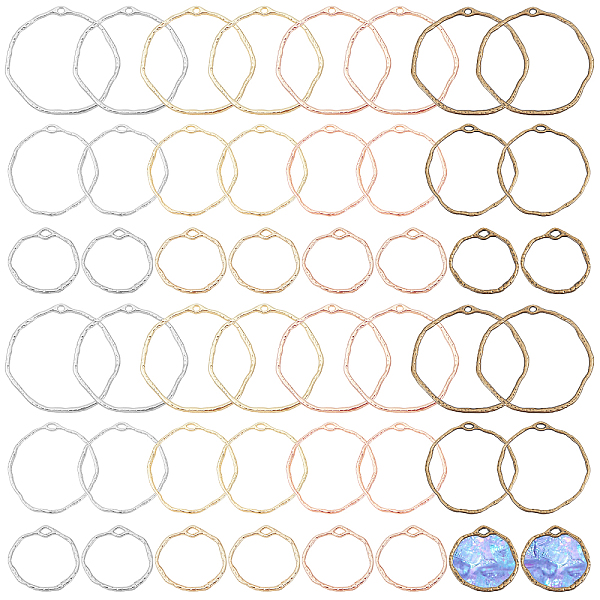 

PandaHall CHGCRAFT 48Pcs 12 Styles Alloy Open Back Bezel Pendants, For DIY UV Resin, Epoxy Resin, Pressed Flower Jewelry, Ring, Mixed Color...
