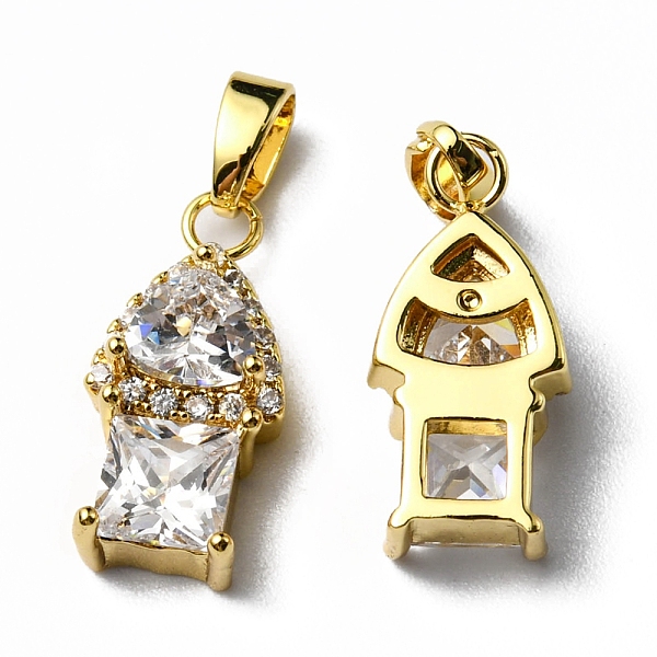 

PandaHall Brass Pendants, Cadmium Free & Lead Free, Long-Lasting Plated, Rhinestone, Real 18K Gold Plated, 16.5x8x5mm, Hole: 3x2.5mm...