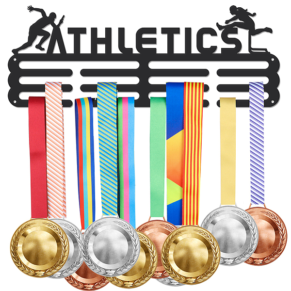 

PandaHall SUPERDANT Medal Hanger Display Sports Race Medals Holder Rack Wall Mount Iron Ribbon Hook Iron Sports Black