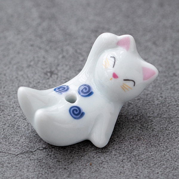 

PandaHall Porcelain Incense Burners, Cat Incense Holders, Home Office Teahouse Zen Buddhist Supplies, WhiteSmoke, 43x25x25mm Porcelain Cat..., White