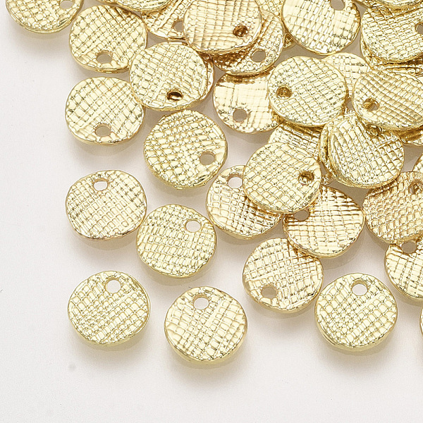 

PandaHall Alloy Charms, Flat Round, Light Gold, 7x1.5mm, Hole: 1mm Alloy Flat Round