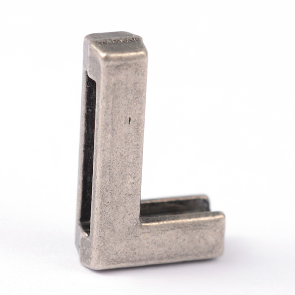 

PandaHall Tibetan Style Alloy Letter Slide Charms, Antique Silver, Letter.L, 15x9.5x4.5mm, Hole: 10.5x2.5mm Alloy Letter L