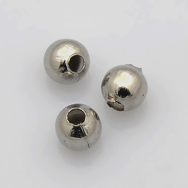 

PandaHall Round 316 Surgical Stainless Steel Spacer Beads, Stainless Steel Color, 4mm, Hole: 1.5mm 316 Surgical Stainless Steel Round