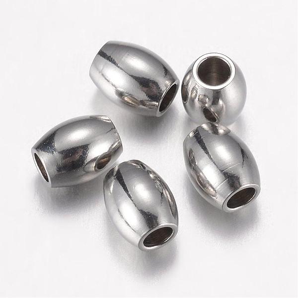 

PandaHall 304 Stainless Steel Spacer Beads, Barrel, Stainless Steel Color, 5x4mm, Hole: 1.8mm 304 Stainless Steel Barrel