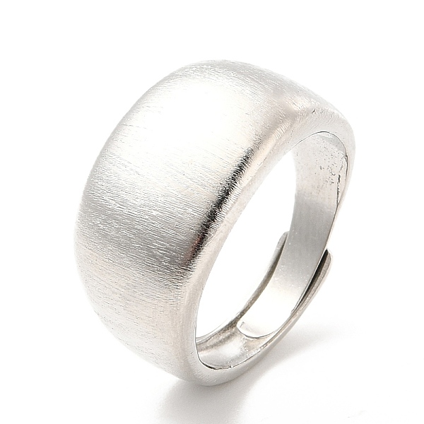 

PandaHall Rack Plating Brass Plain Band Adjustable Ring for Women, Cadmium Free & Lead Free, Platinum, US Size 7 3/4(17.9mm) Brass