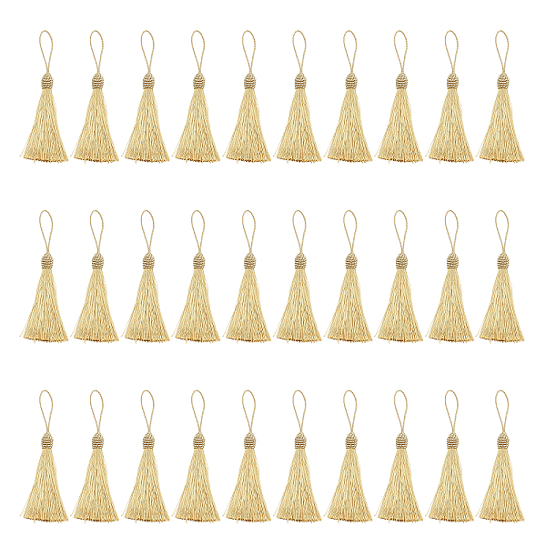 

PandaHall CHGCRAFT 30Pcs Gold Silky Tassels Bookmark Tassels Tassel Pendant Decoration Tassels Hanging Ornaments for Car Rearview Mirrors...
