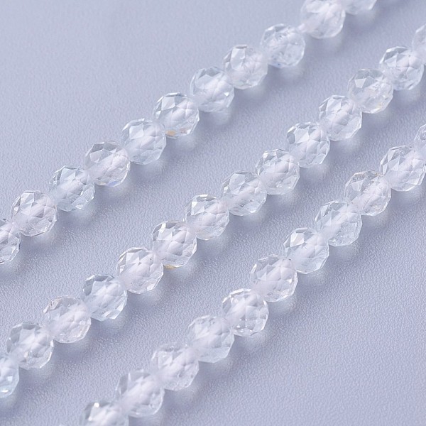 Brins De Perles De Topaze Blanche Naturelle