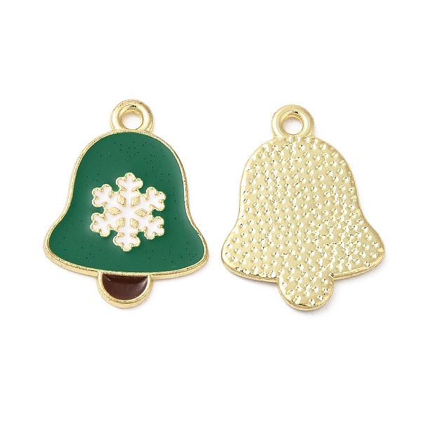 

PandaHall Christmas Alloy Enamel Pendants, Golden, Christmas Bell, 19x14x1mm, Hole: 1.6mm Alloy+Enamel Christmas Bell