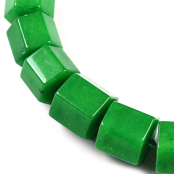 Collares De Cuentas Con Prismas Hexagonales Y Jade De Malasia Teñidos Y Naturales Para Mujeres Y Hombres