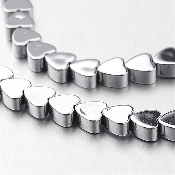

PandaHall Electroplate Non-magnetic Synthetic Hematite Bead Strands, Heart, Silver Plated, 4x4x2mm, Hole: 1mm, about 110pcs/strand, 15.7...