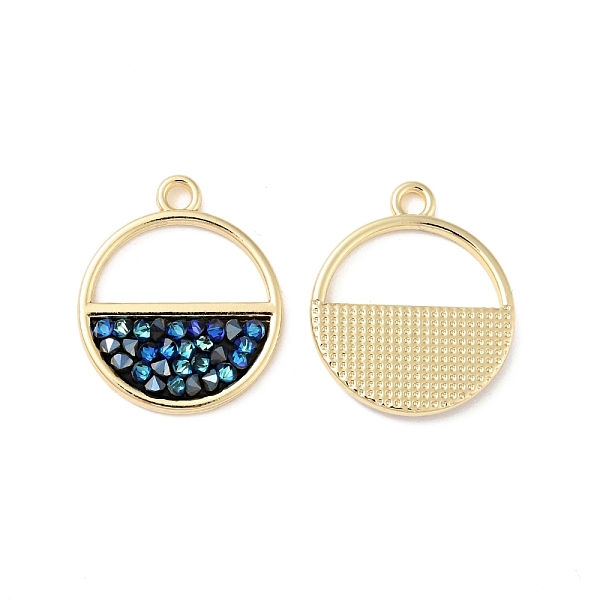 

PandaHall Rhinestone Pendants, with Light Gold Plated Brass Findings, Flat Round, Cadmium Free & Lead Free, Mixed Color, 21x18x3mm, Hole..., Multicolor