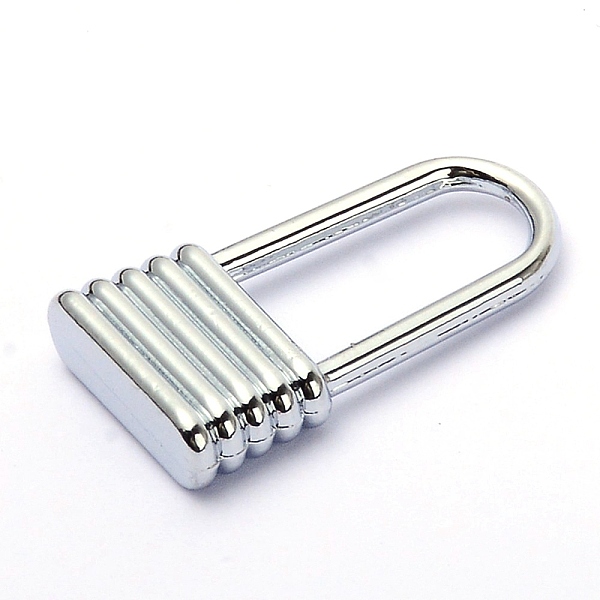 

PandaHall Zinc Alloy Zipper Slider, for Garment Accessories, Lock, Silver, 2.2x1.25x0.4cm, Inner Diameter: 1.3x0.65cm Alloy