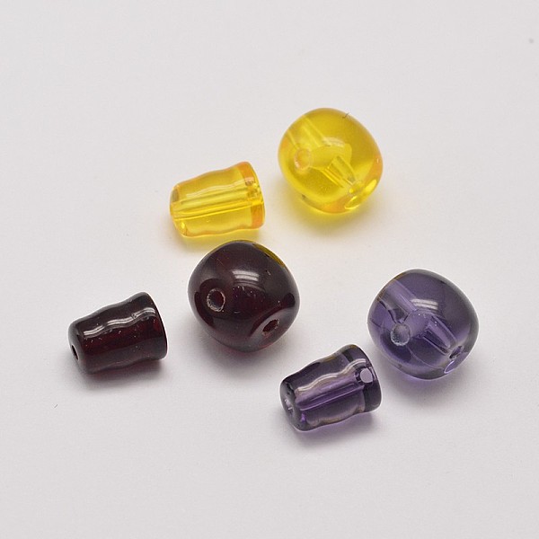 

PandaHall 3-Hole Glass Guru Beads, Buddha Beads, T-Drilled Beads, Mixed Color, 19mm, Hole: 1mm Glass Others Multicolor