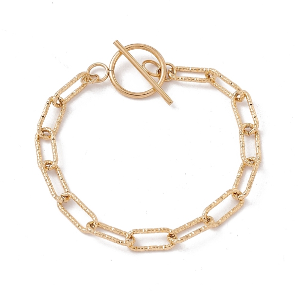 

PandaHall Ion Plating(IP) 304 Stainless Steel Paperclip Chains Bracelet for Women, Golden, 9-1/2 inch(24cm) 304 Stainless Steel