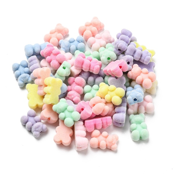 

PandaHall Flocky Acrylic Beads, Bear, Mixed Color, 18x11.5x8mm, Hole: 2mm Acrylic Bear Multicolor
