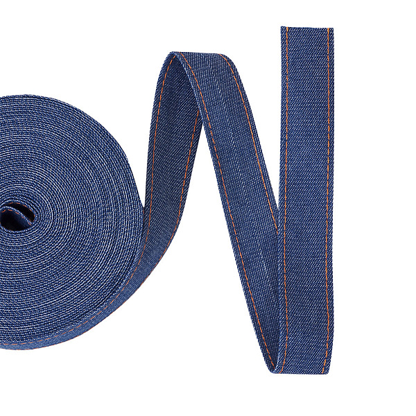 

PandaHall Stitch Denim Ribbon, Garment Accessories, for DIY Crafts Hairclip Accessories and Sewing Decoration, Marine Blue, 2.5cm, 10m/bag...