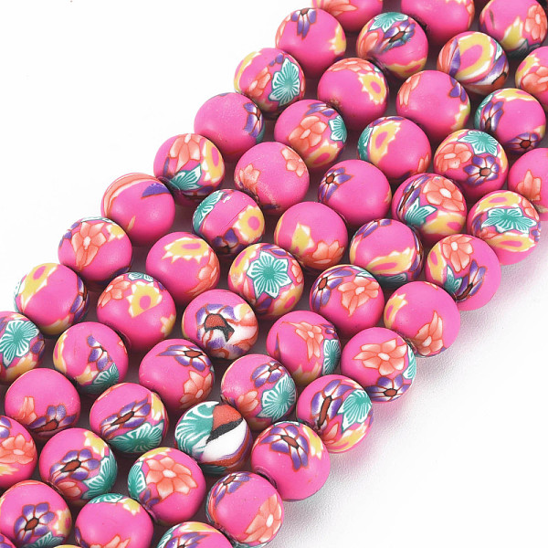 

PandaHall Handmade Polymer Clay Beads Strands, Round, Medium Purple, 8~9x8mm, Hole: 1.8mm, about 40pcs/strand, 12.80 inch~12.99 inch...
