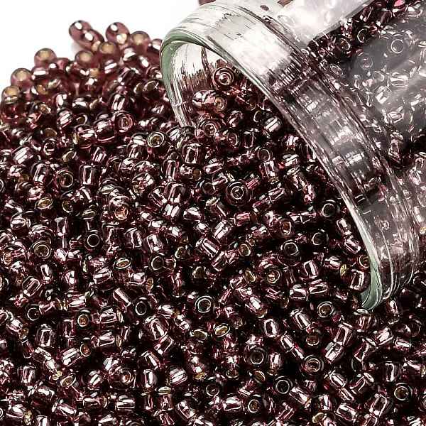 

PandaHall TOHO Round Seed Beads, Japanese Seed Beads, (26B) Silver Lined Medium Amethyst, 11/0, 2.2mm, Hole: 0.8mm, about 50000pcs/pound..., Purple