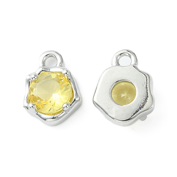 

PandaHall Brass Micro Pave Cubic Zirconia Charms, Irregular Shape Charm, Real Platinum Plated, Gold, 9x7x3mm, Hole: 1.4mm Brass+Cubic...