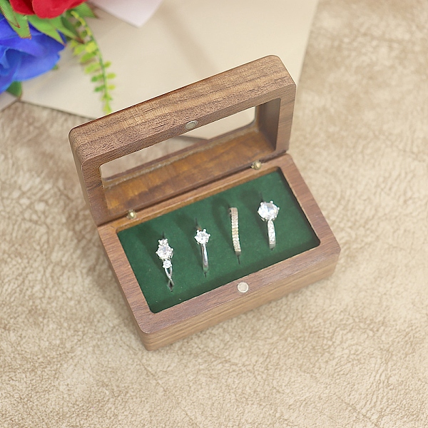 

PandaHall Wooden Ring Boxes with Magnetic Clasp, Rectangle, Medium Sea Green, 5x8x4cm Wood Rectangle
