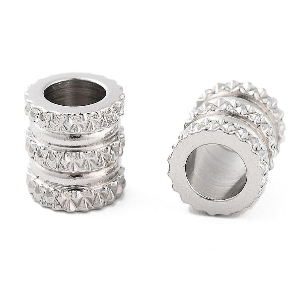 

PandaHall 202 Stainless Steel European Beads, Large Hole Beads, Column, Stainless Steel Color, 8x7.3mm, Hole: 4.5mm 202 Stainless Steel...