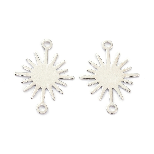 

PandaHall Brass Link Connectors, Long-Lasting Plated, Sun, Real Platinum Plated, 18x13.5x0.5mm, Hole: 1.2mm Brass Sun
