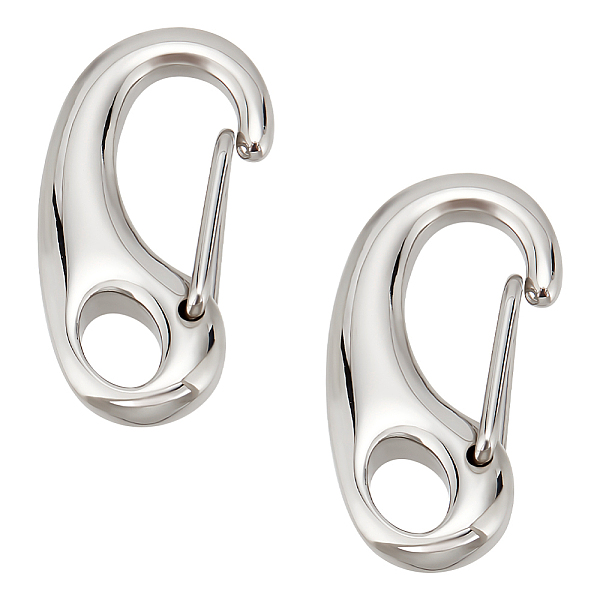 

PandaHall 304 Stainless Steel Key Ring Connection Clasps Belt Clip for Keys 26x12.5x6mm, 2pcs/bag, Stainless Steel Color, 26x13x4.5mm, Hole...