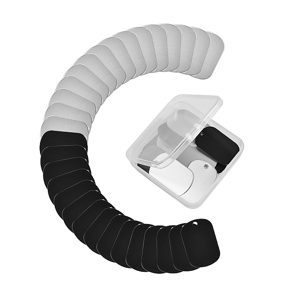 

PandaHall 30Pcs 2 Colors Aluminum Pendants, Stamping Blank Tag, Rectangle, Mixed Color, 38x25.5x0.5mm, Hole: 3.5mm, 15pcs/color Aluminum..., Multicolor