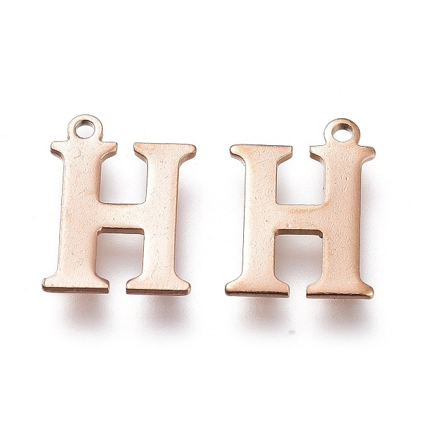 

PandaHall Vacuum Plating 304 Stainless Steel Charms, Laser Cut, Alphabet, Rose Gold, Letter.H, 12x9x0.8mm, Hole: 1mm 304 Stainless Steel...