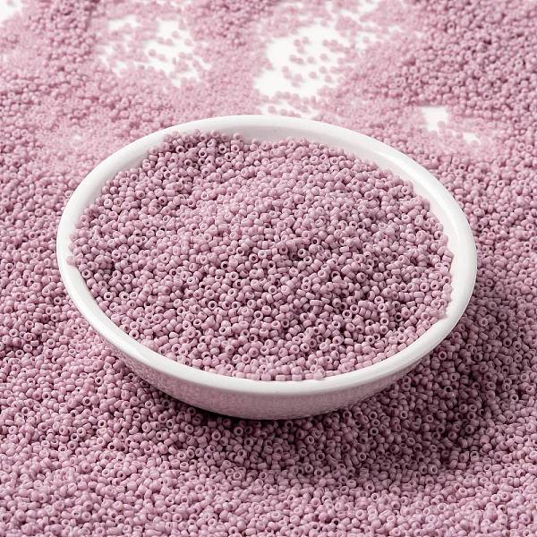 

PandaHall MIYUKI Round Rocailles Beads, Japanese Seed Beads, 15/0, (RR2024) Matte Opaque Dusty Orchid, 1.5mm, Hole: 0.7mm, about 5555pcs/10g..., Purple