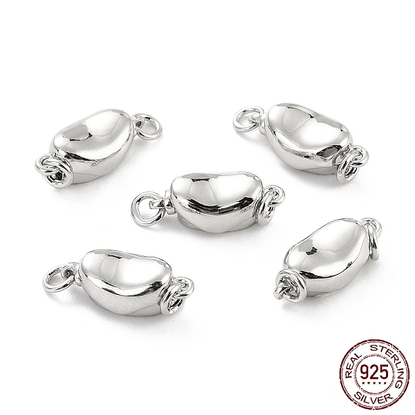 

PandaHall Rhodium Plated 925 Sterling Silver Bayonet Clasps, Ingot, Platinum, 6x14x5mm, Hole: 2mm Sterling Silver