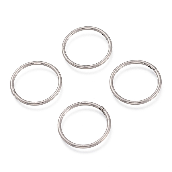 

PandaHall 304 Stainless Steel Sleeper Earrings, Hoop Earrings, Hypoallergenic Earrings, Ring, Stainless Steel Color, 16.5x1.2mm, 17 Gauge...