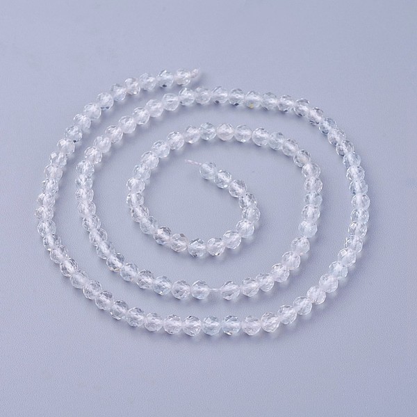 Brins De Perles De Topaze Blanche Naturelle