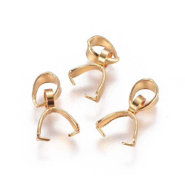 

PandaHall 304 Stainless Steel Ice Pick Pinch Bails, Golden, 9x2.5mm, Hole: 3.5x5mm, Pin: 0.4x0.7mm 304 Stainless Steel