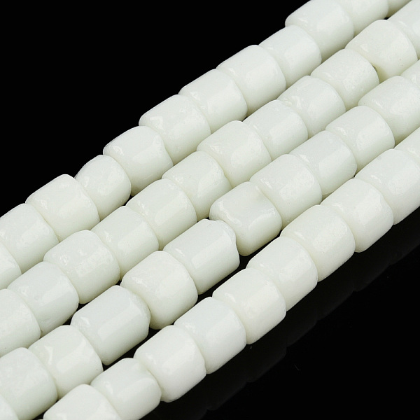 

PandaHall Opaque Solid Glass Bead Strands, Column, White, 5~5.5x4~4.5mm, Hole: 1.4mm, about 95~99pcs/strand, 15.28 inch~39.3 inch...