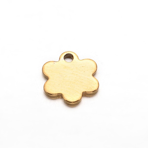 

PandaHall Flower 304 Stainless Steel Charms, Golden, 9x8x1mm, Hole: 1mm 304 Stainless Steel Flower