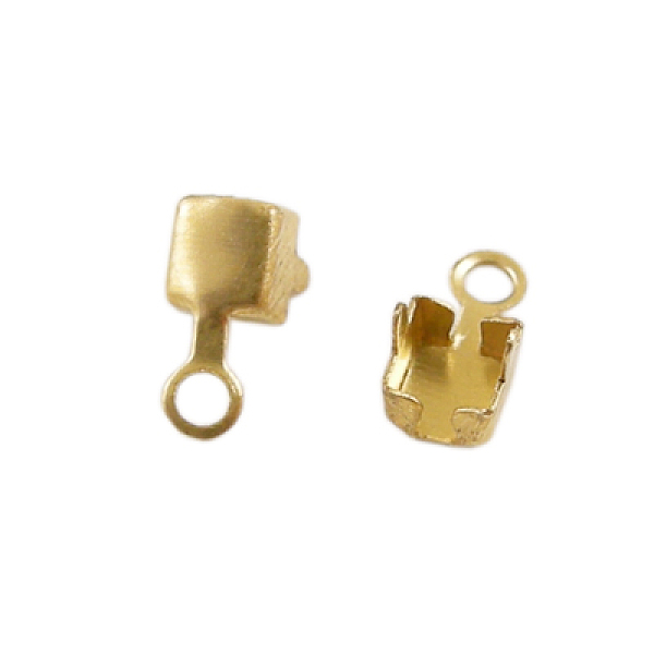 

PandaHall Brass Cup Chain Ends, Rhinestone Cup Chain Connectors, Golden, 7x3.5mm, Hole: 1.4mm, about 3.3mm inner diameter Brass