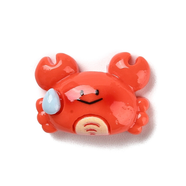 

PandaHall Opaque Resin Cabochons, Cartoon Sea Animal Charactor, Crab, 17.5x24.5x9mm Resin Crab