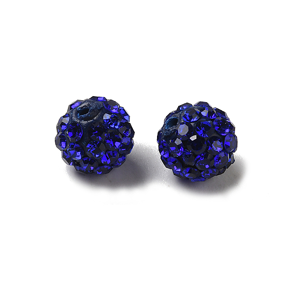 

PandaHall Grade A Rhinestone Pave Disco Ball Beads, for Unisex Jewelry Making, Round, Sapphire, 8mm, Hole: 1mm Polymer Clay+Glass Rhinestone..., Blue