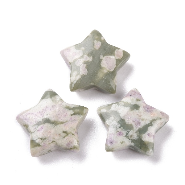 

PandaHall Natural Peace Jade Beads, No Hole, Star, 28.5x30x10mm Peace Jade Star