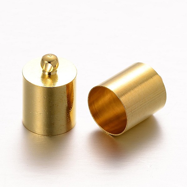 

PandaHall Brass Column Cord Ends, End Caps, Golden, 11x7mm, Hole: 2mm, Inner Diameter: 6.5mm Brass