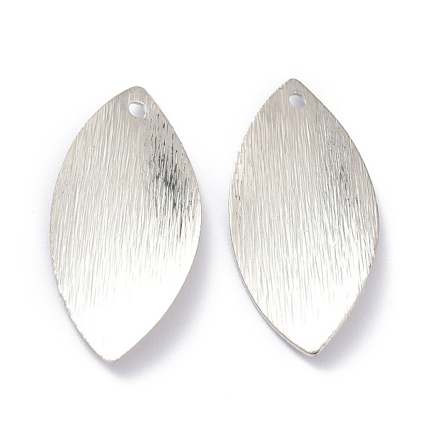

PandaHall Brass Pendants, Long-Lasting Plated, Leaf, Real Platinum Plated, 23x11x1mm, Hole: 1.2mm Brass Leaf