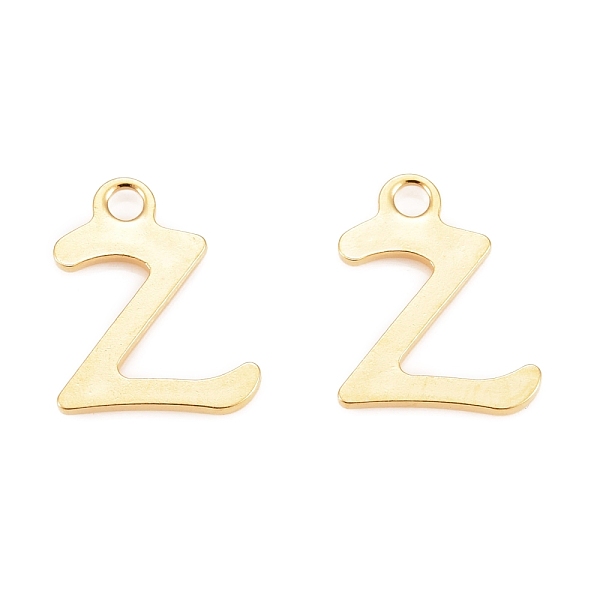 

PandaHall 304 Stainless Steel Charms, Laser Cut, Letter, Stainless Steel Color, Golden, Letter.Z, 11x8.5x0.7mm, Hole: 1.5mm 304 Stainless...