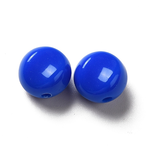 

PandaHall Opaque Acrylic Beads, Flat Round, Blue, 9.5~10x12mm, Hole: 1.8mm, about 1110pcs/500g Acrylic Flat Round Blue