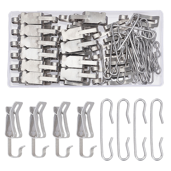 

PandaHall SUPERFINDINGS 60Pcs 2 Style Heat Cable Roof Clips Aluminum Roof Cable Clips Cable Spacers Platinum Roof Clips and Spacers Set...
