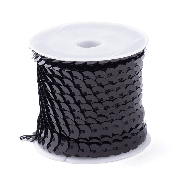 

PandaHall Eco-Friendly Plastic Paillette Beads, Sequins Beads, Ornament Accessories, Flat Round, Black, 6mm, about 5m/roll Plastic Flat...